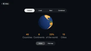 Mapsake Ambient Atlas travel globe on Apple TV